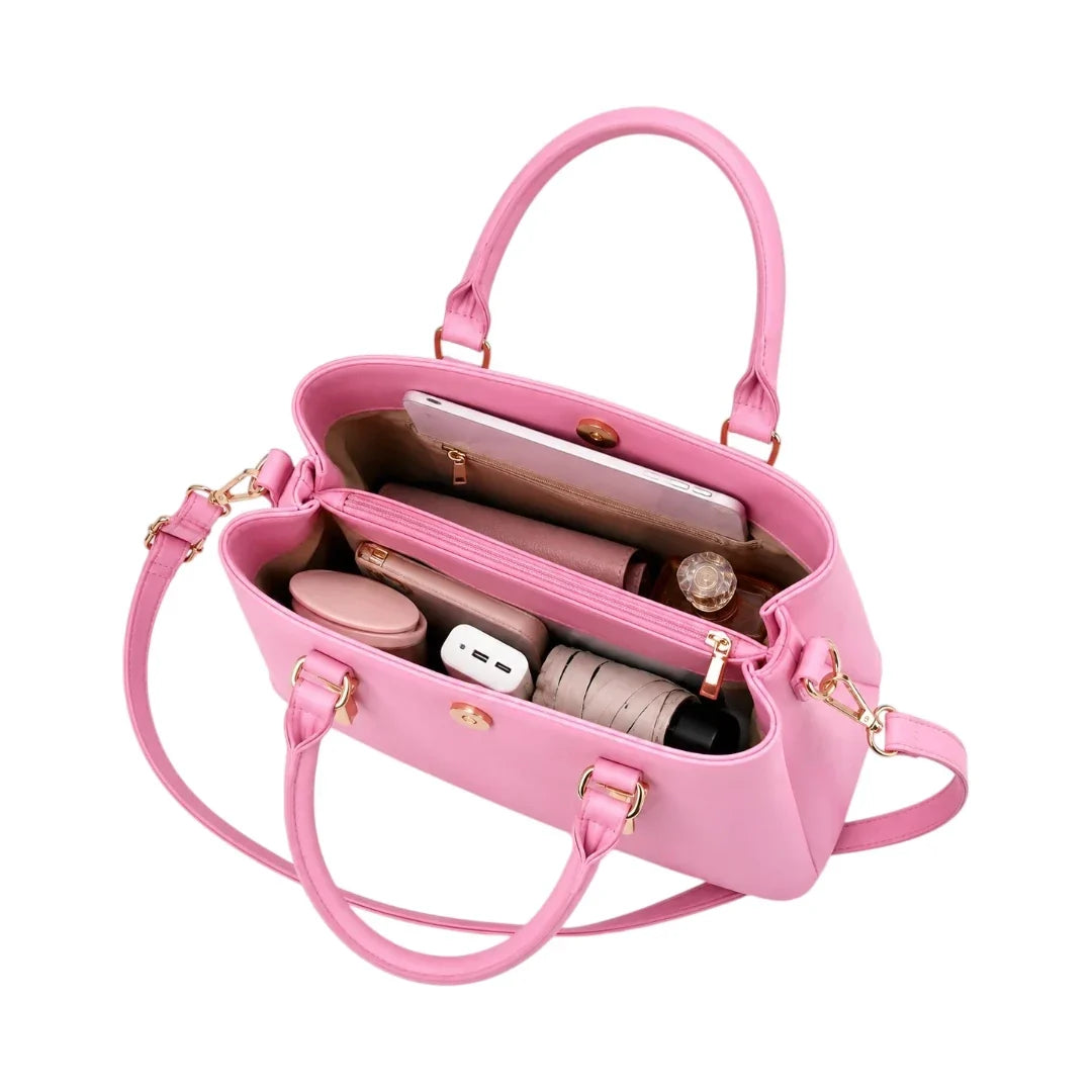General Birchmark Blush Pink Shoulder Bag, lined interior with zip pocket