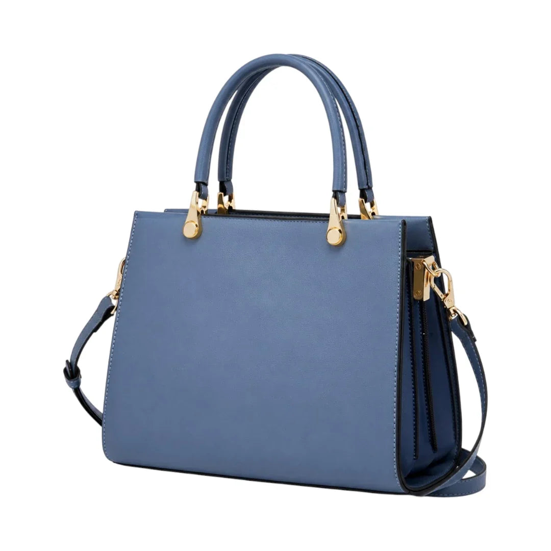 General Birchmark Cobalt Blue Dual-Handle Shoulder Bag, side profile
